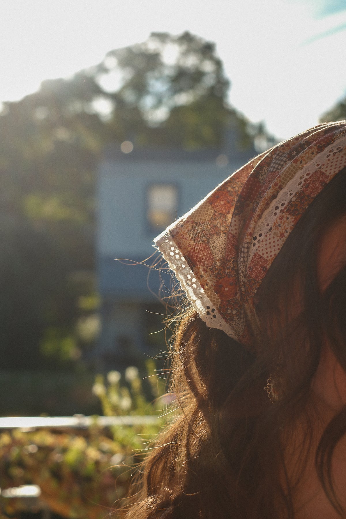 Handmade vintage cotton bandana - patchwork 🧺