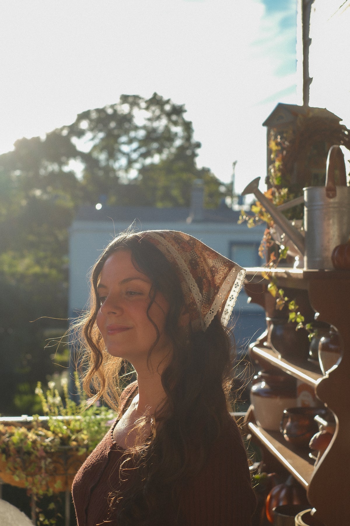 Handmade vintage cotton bandana - patchwork 🧺