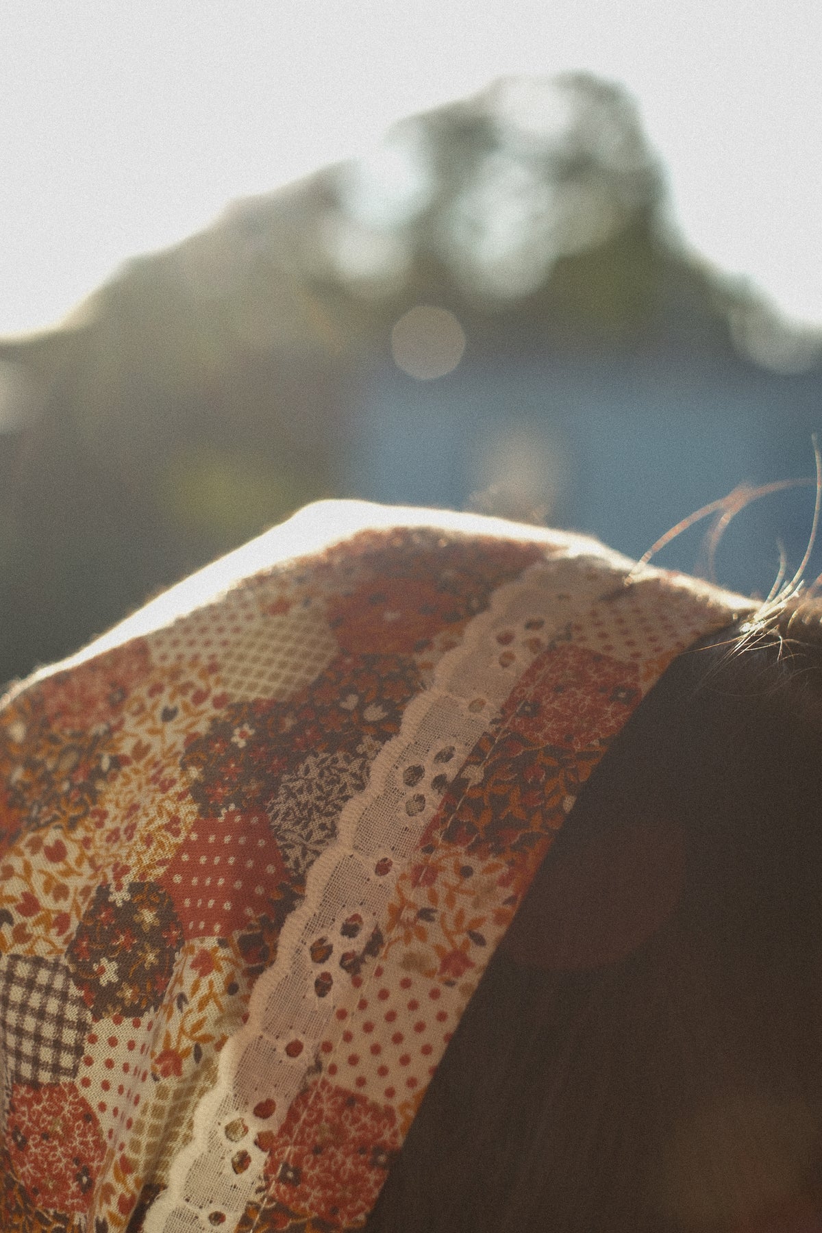 Handmade vintage cotton bandana - patchwork 🧺