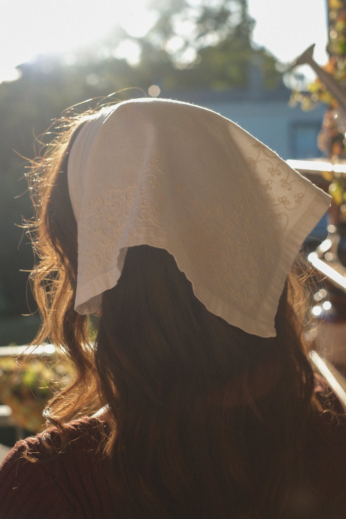 Handmade vintage cotton bandana - coffee cream ☕️