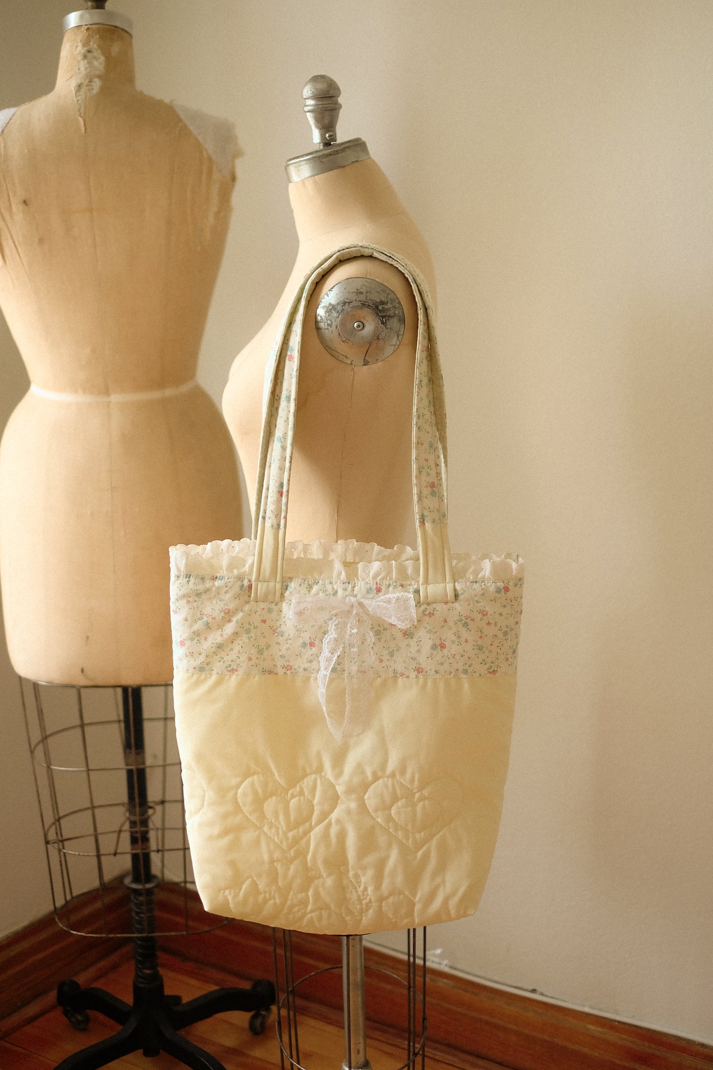 Handmade quilted tote bag - Lover ♡