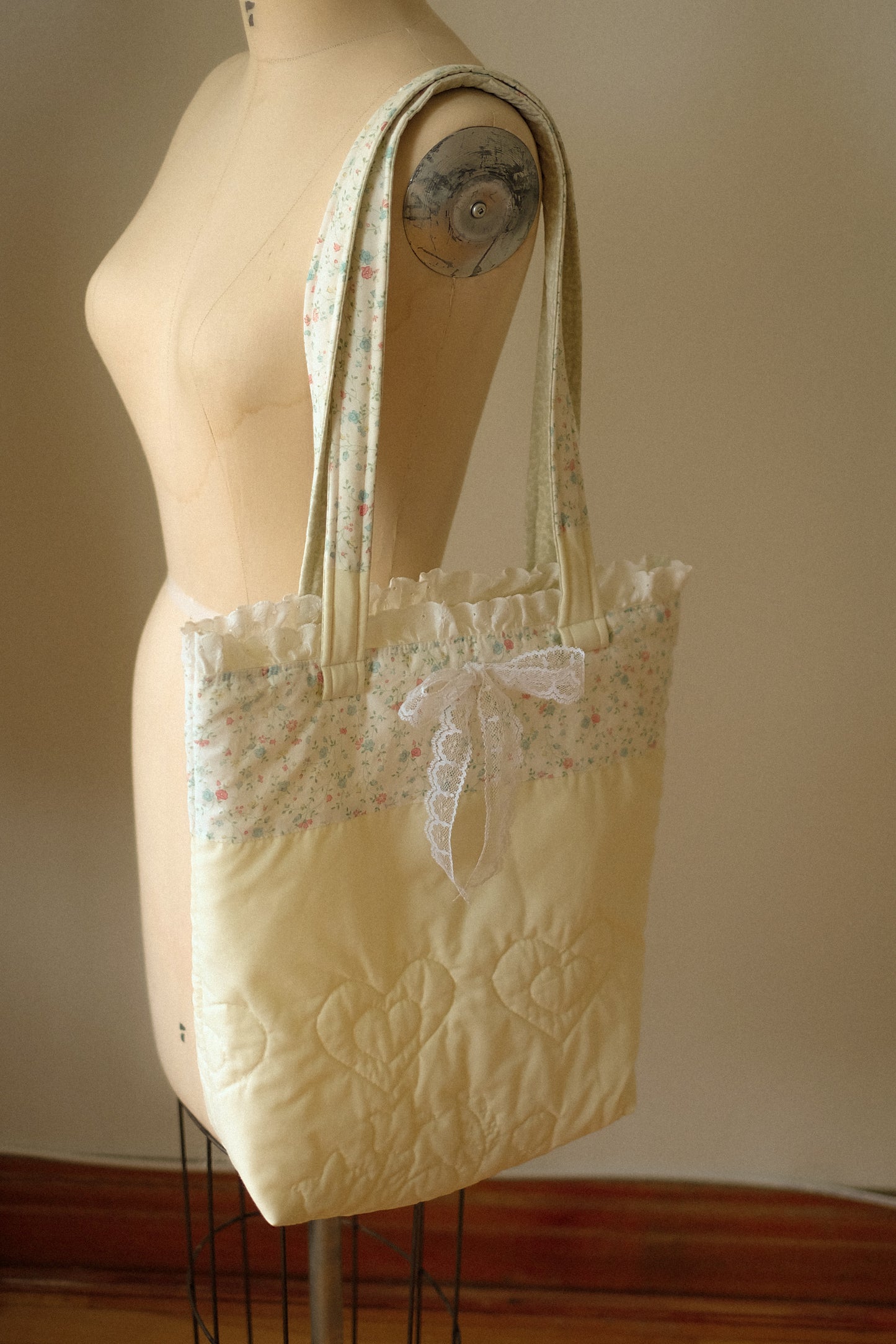 Handmade quilted tote bag - Lover ♡