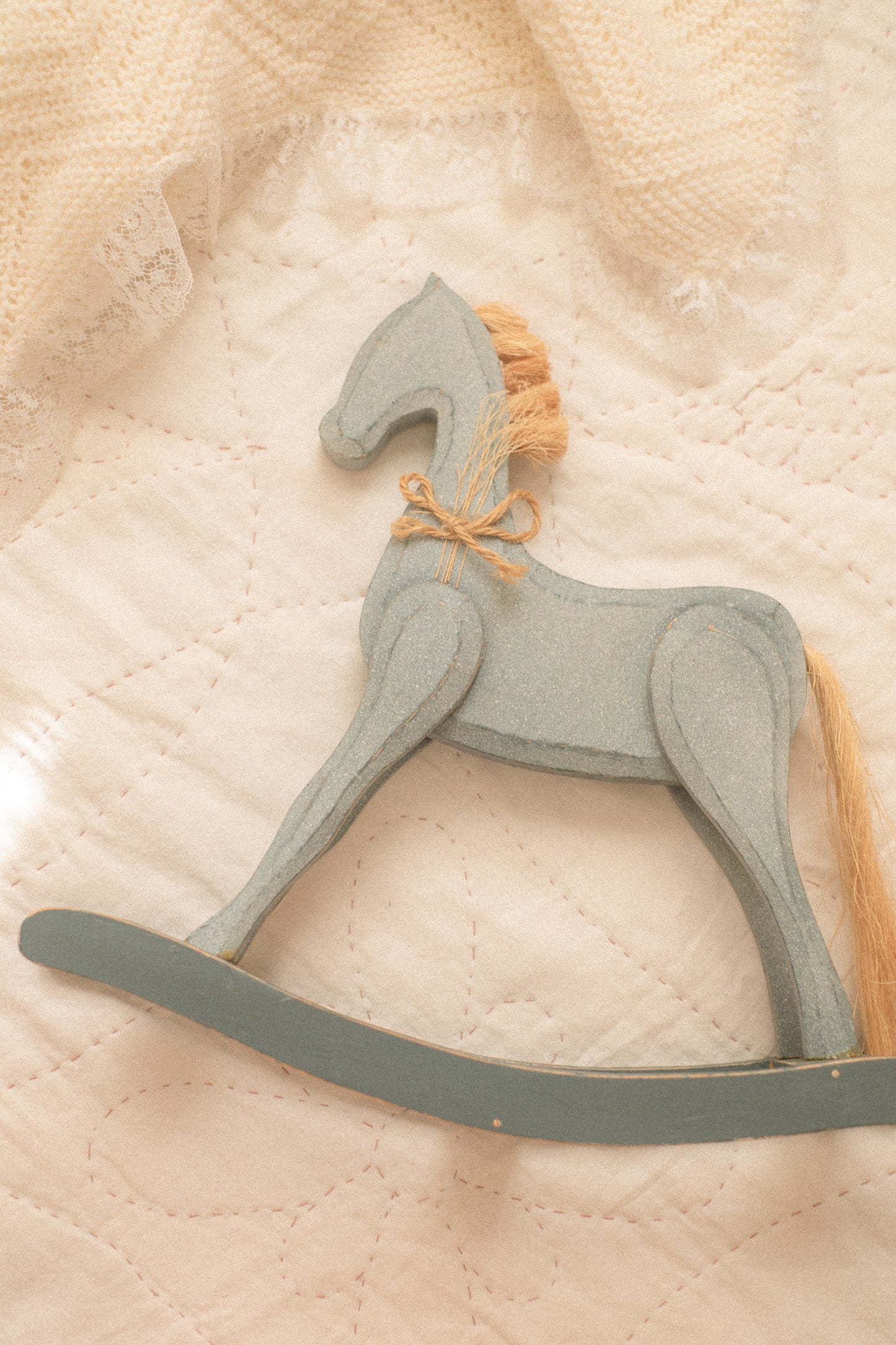 Vintage wooden rocking horse
