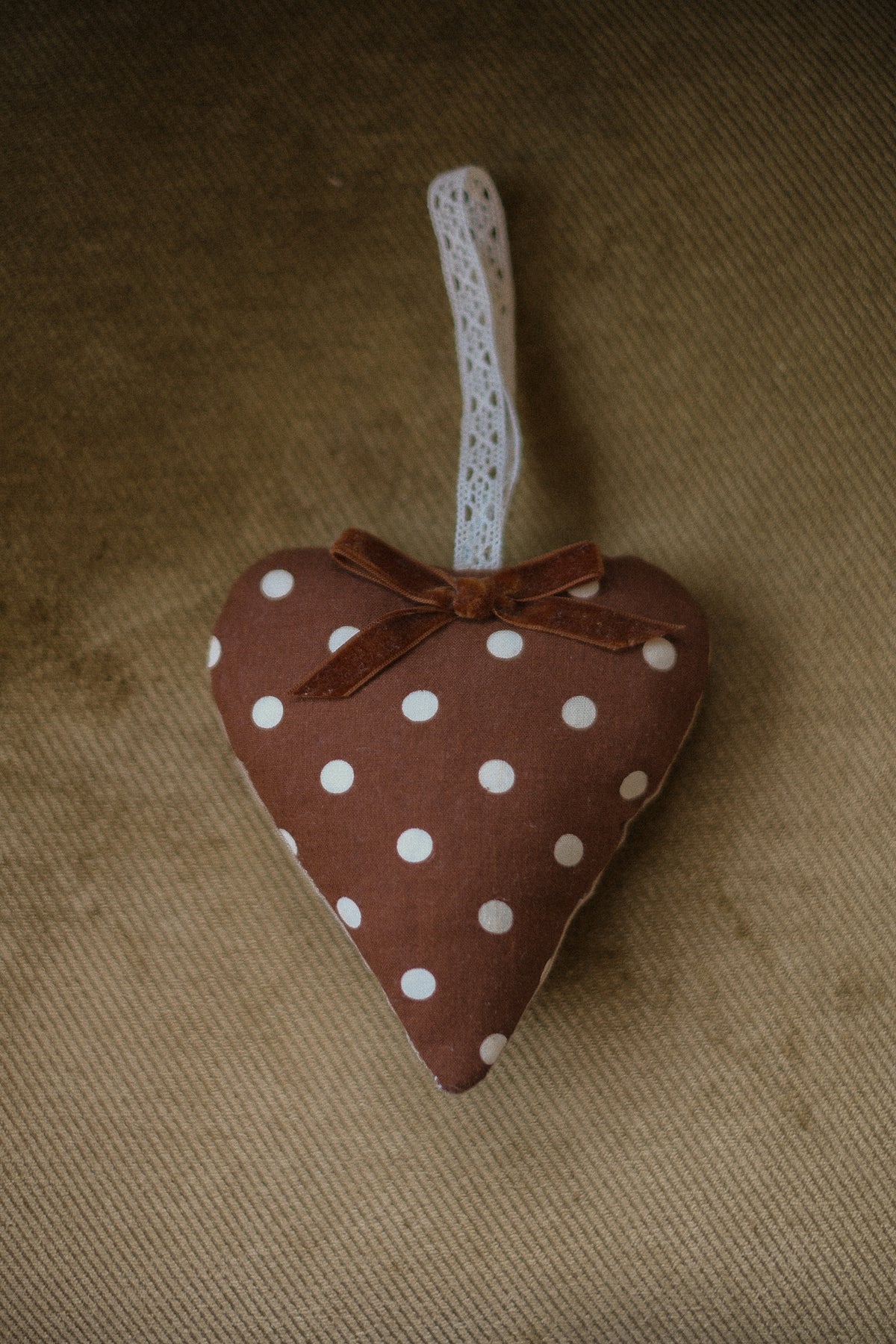 Handmade quilted heart shaped ornaments ♡