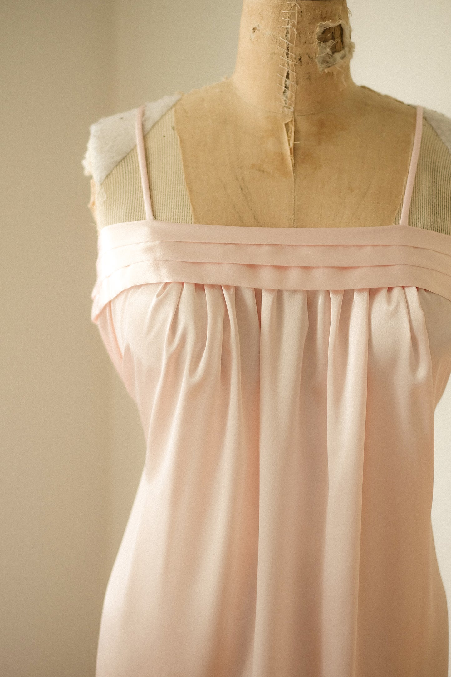 Vintage pink satin slip dress ♡