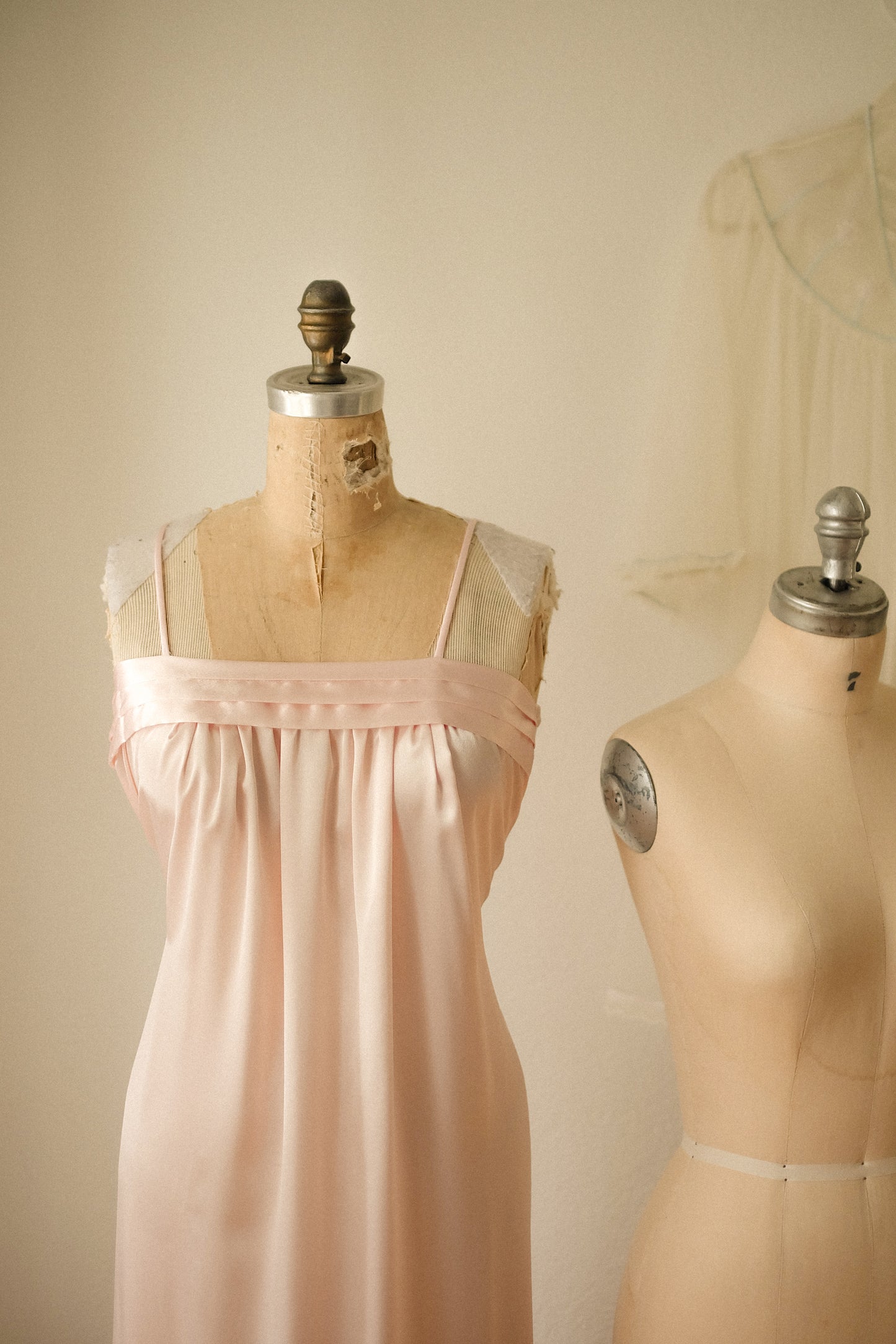 Vintage pink satin slip dress ♡