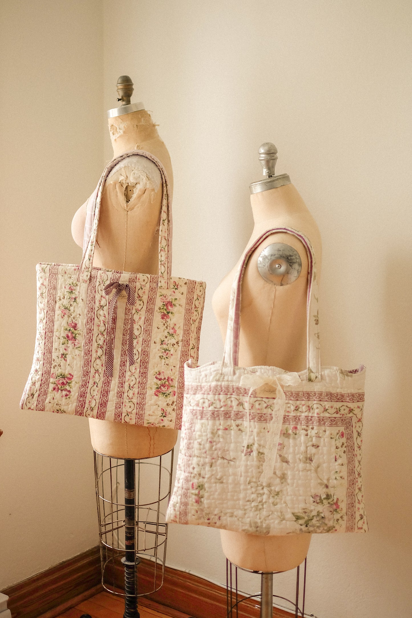 Handmade quilted tote bag - Ingrid♡