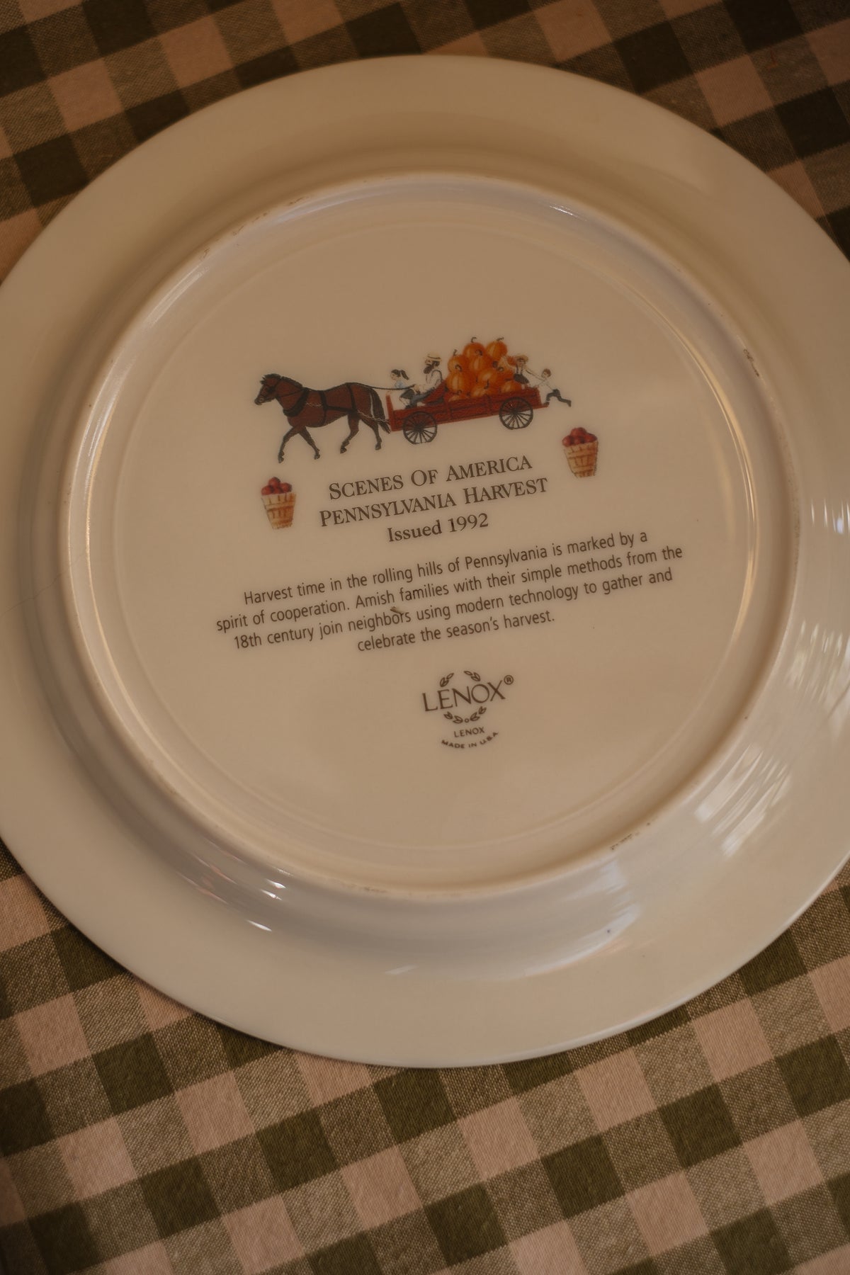Vintage autumn scenery wall plate 🍂