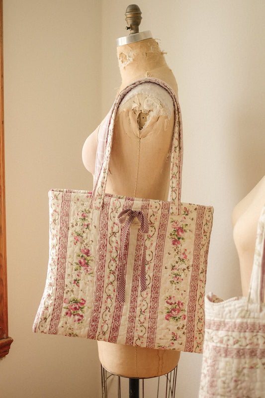 Handmade quilted tote bag - Violenta♡