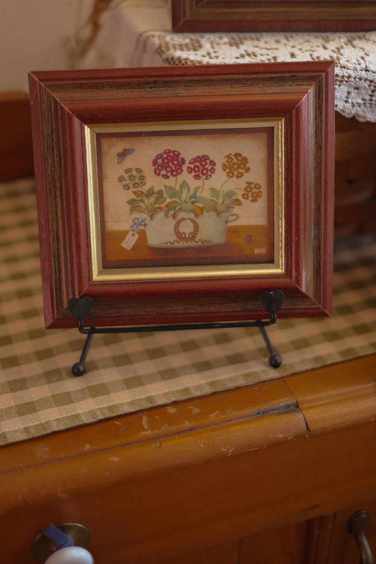 Vintage floral framed wall art pair 🥀