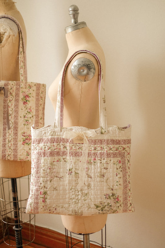 Handmade quilted tote bag - Ingrid♡
