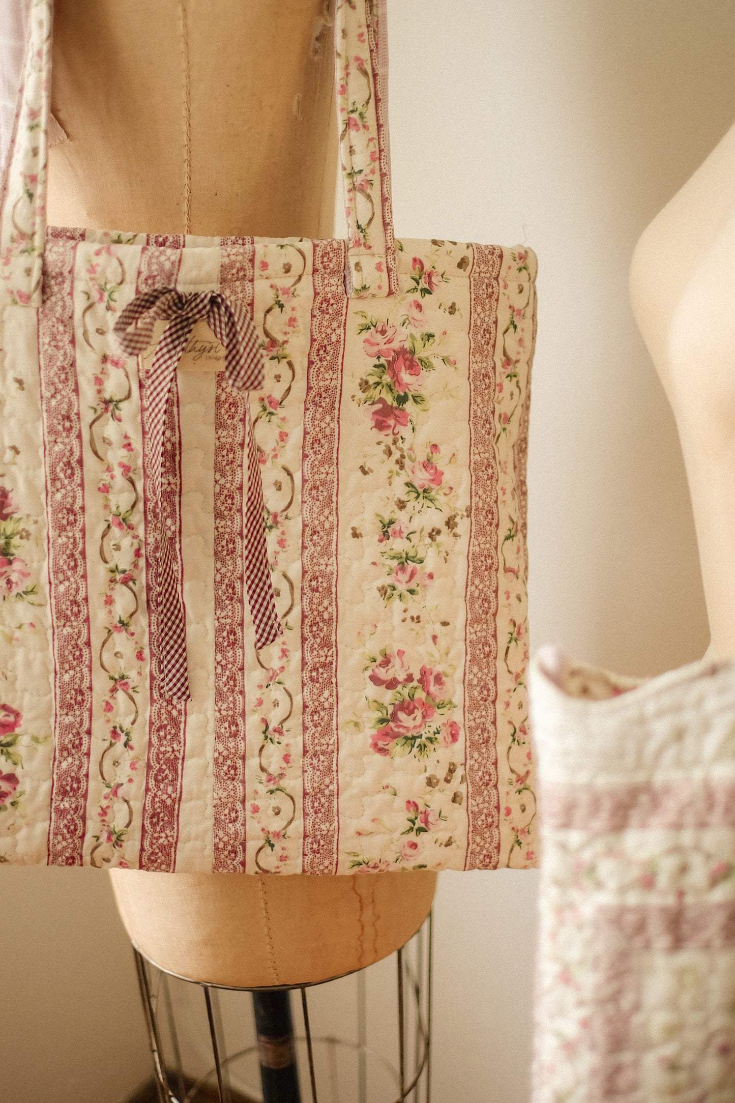 Handmade quilted tote bag - Violenta♡