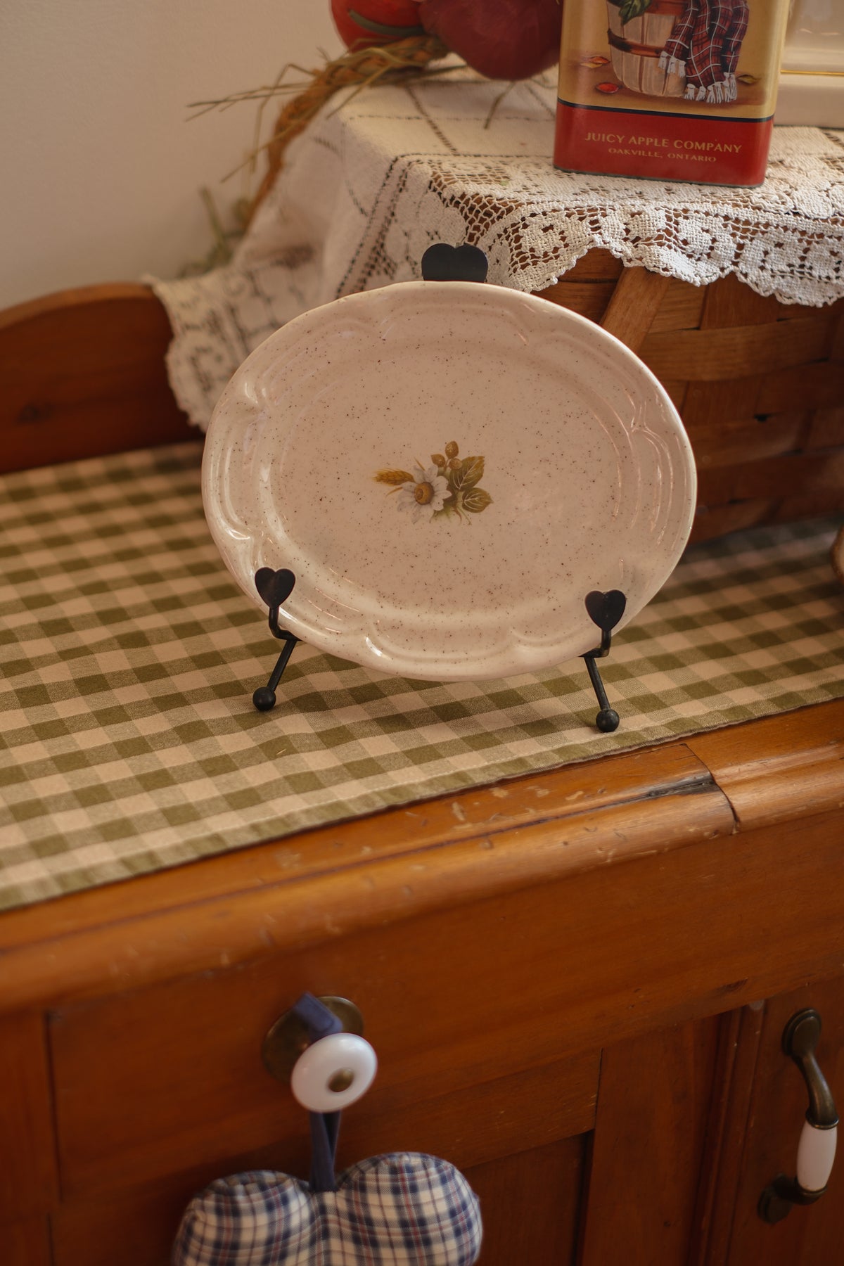 Vintage sunflower trinket plate 🌻