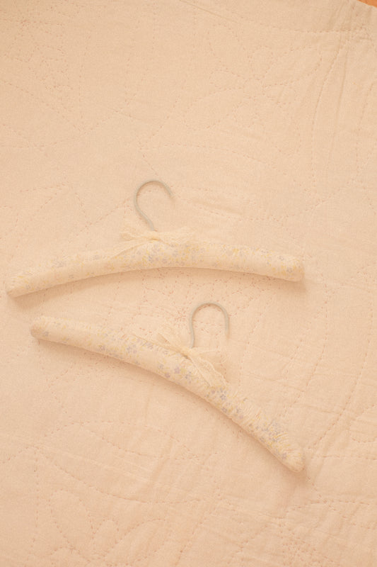 Vintage dainty floral quilted hangers