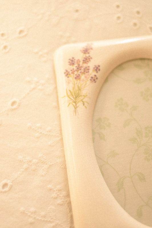 Vintage ceramic floral frame