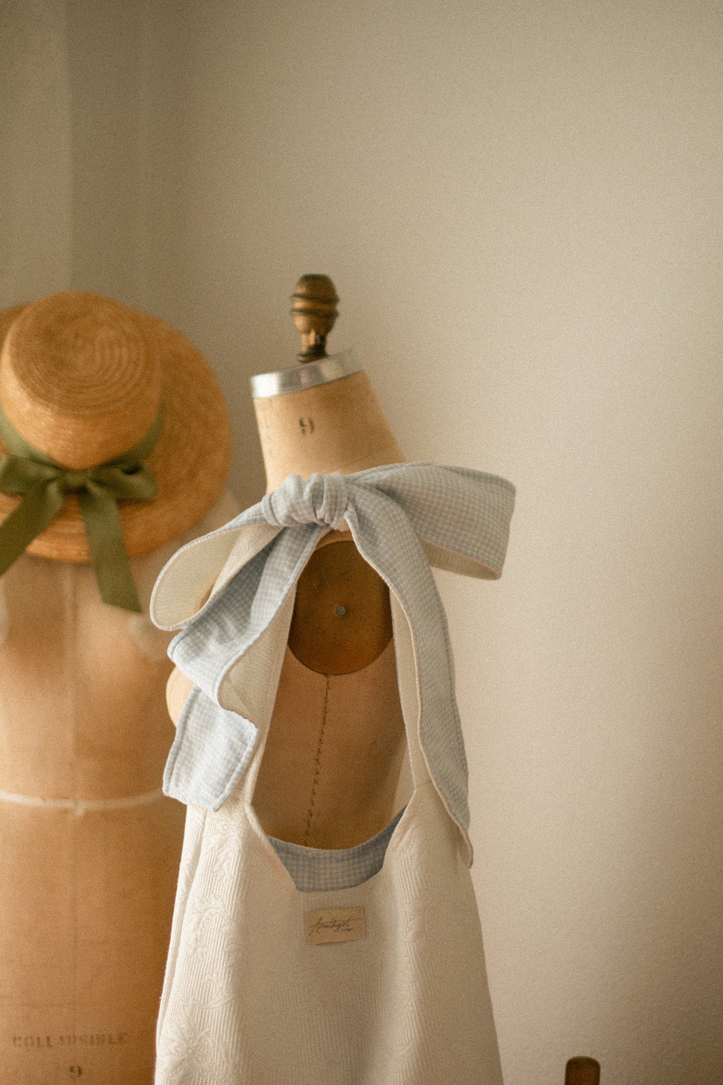 Handmade Ribbon tote - blueberry