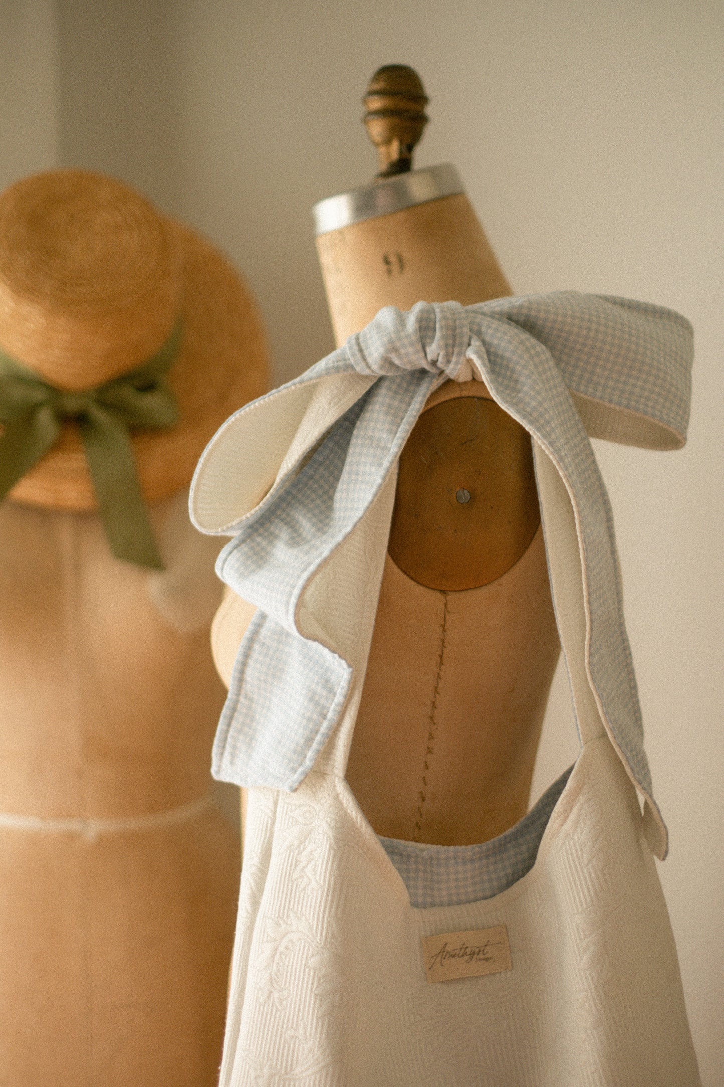 Handmade Ribbon tote - blueberry