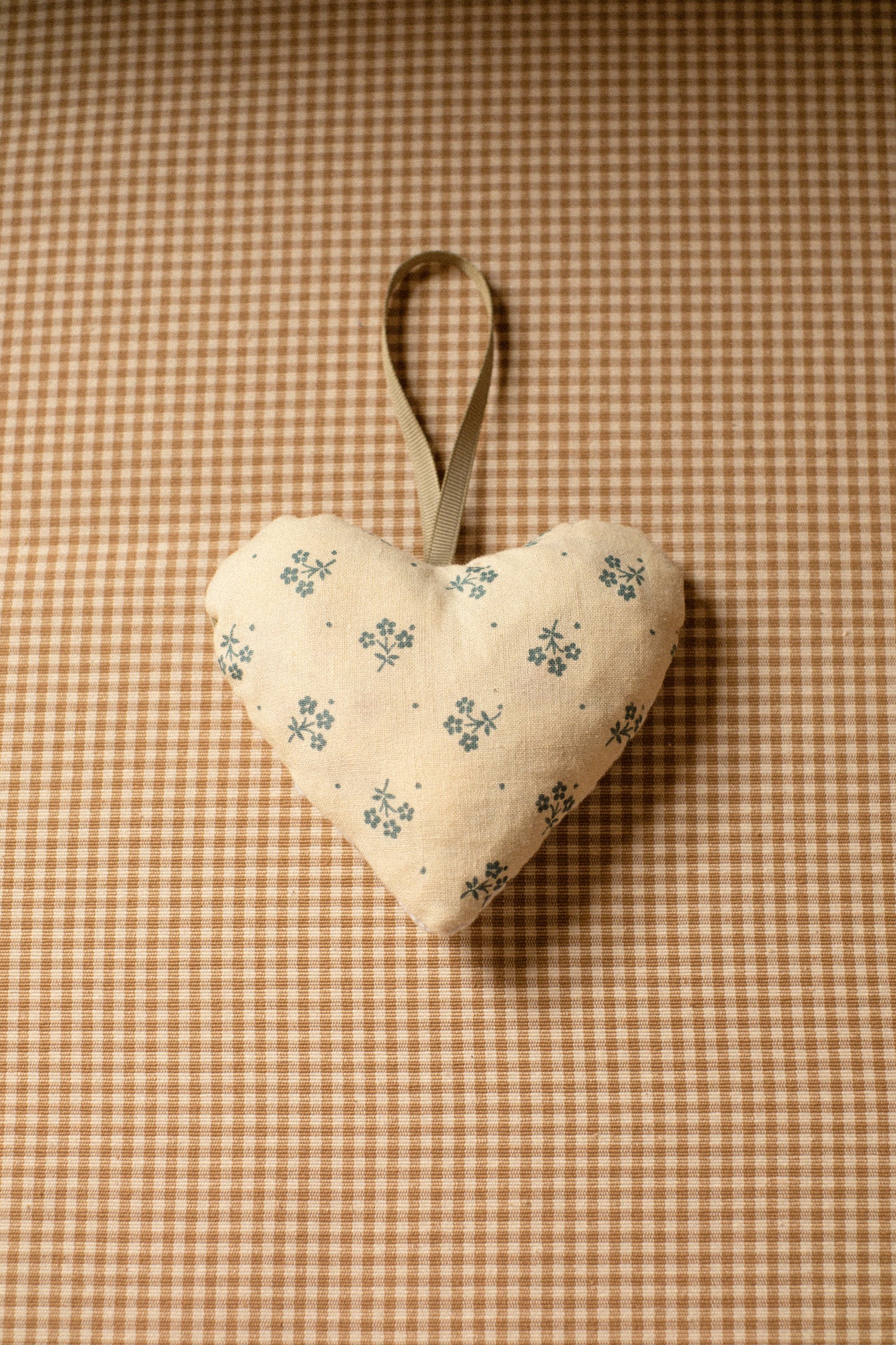 Handmade quilted heart shaped ornaments ♡
