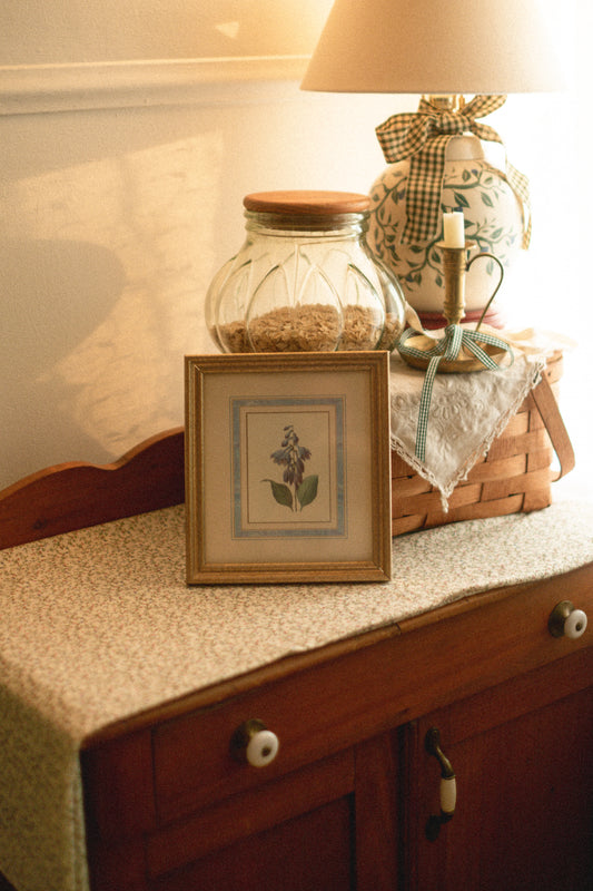 Vintage gold apothecary floral picture frame