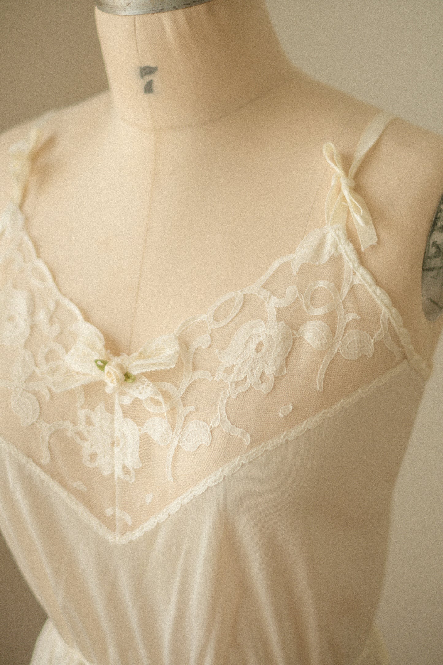 Vintage cream lacy playsuit