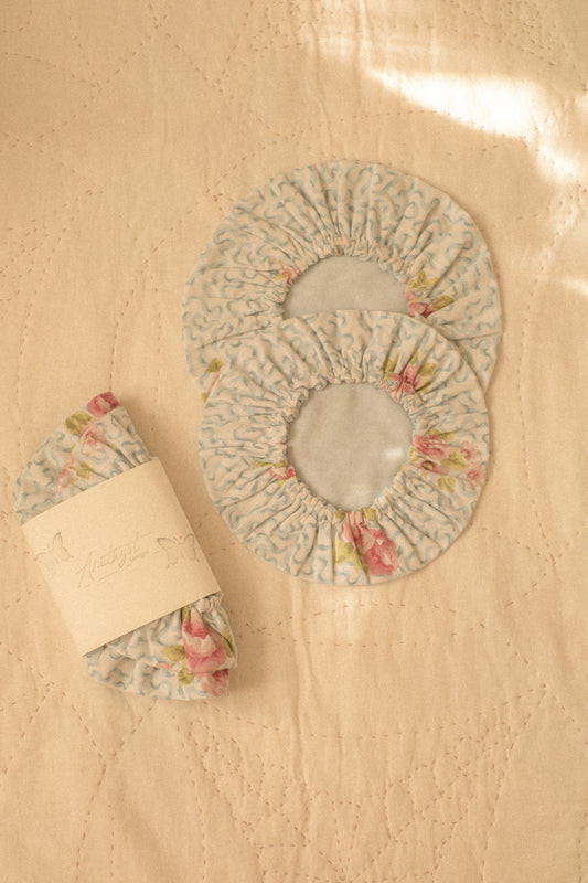 Handmade reusable bowl cover set - jardin rose
