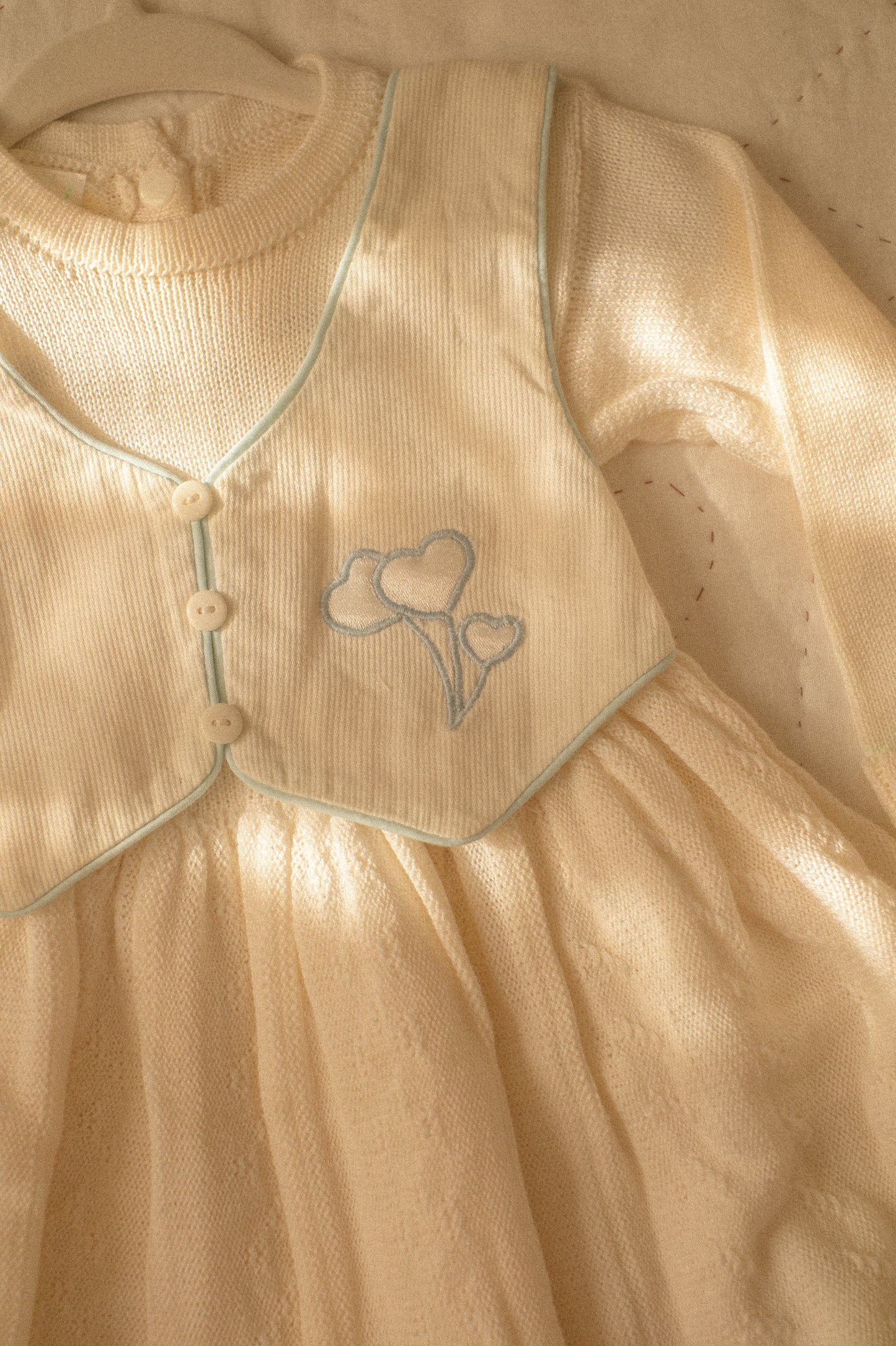 vintage knit baby onesie
