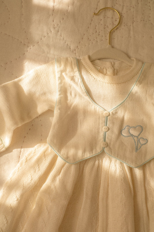 vintage knit baby onesie