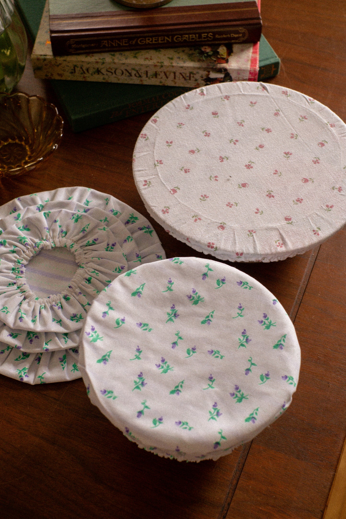 Handmade reusable bowl cover set - Rosette