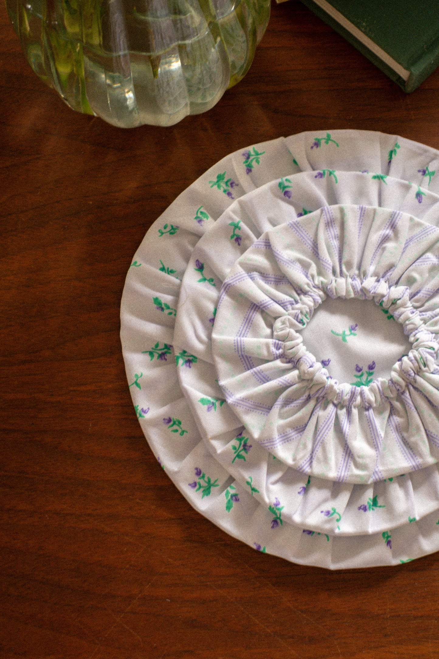 Handmade reusable bowl cover set - Violet