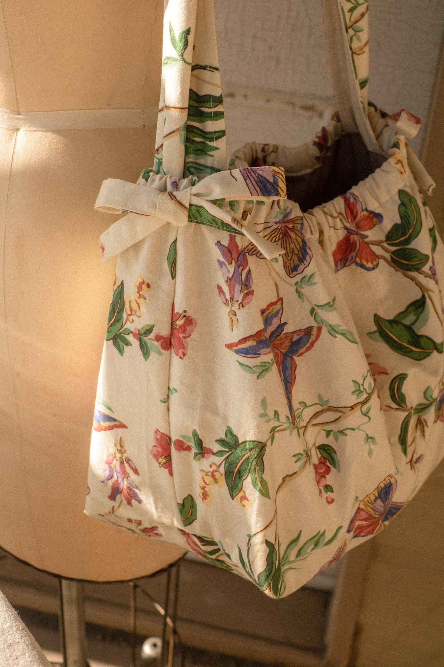 New! Handmade cotton tote bag - Papillon
