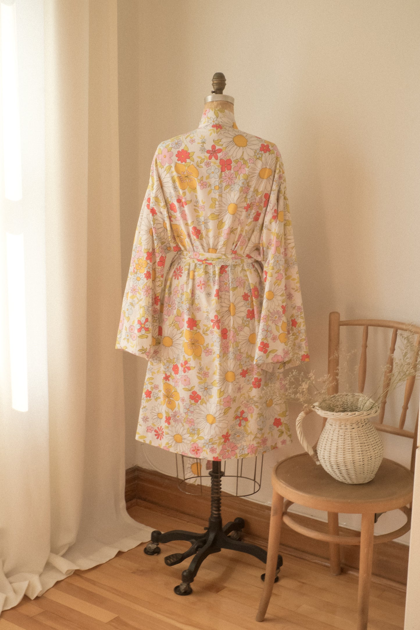 Handmade vintage cotton dressing gown ♡ wildflower