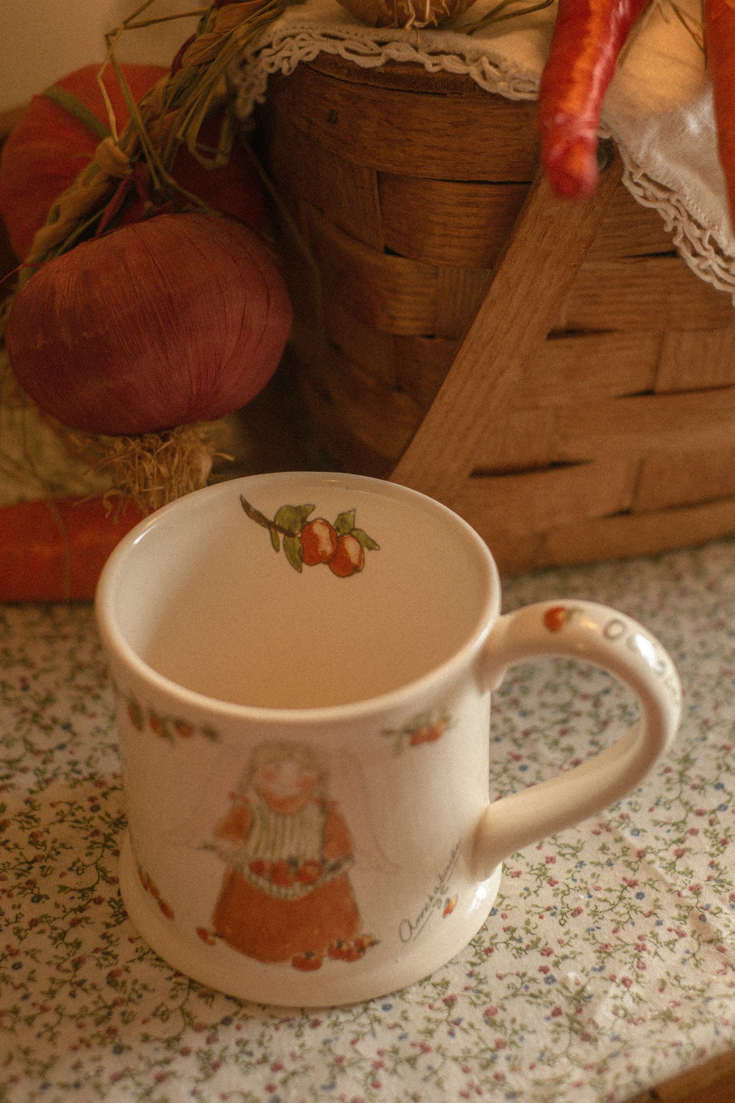 vintage cozy October mug
