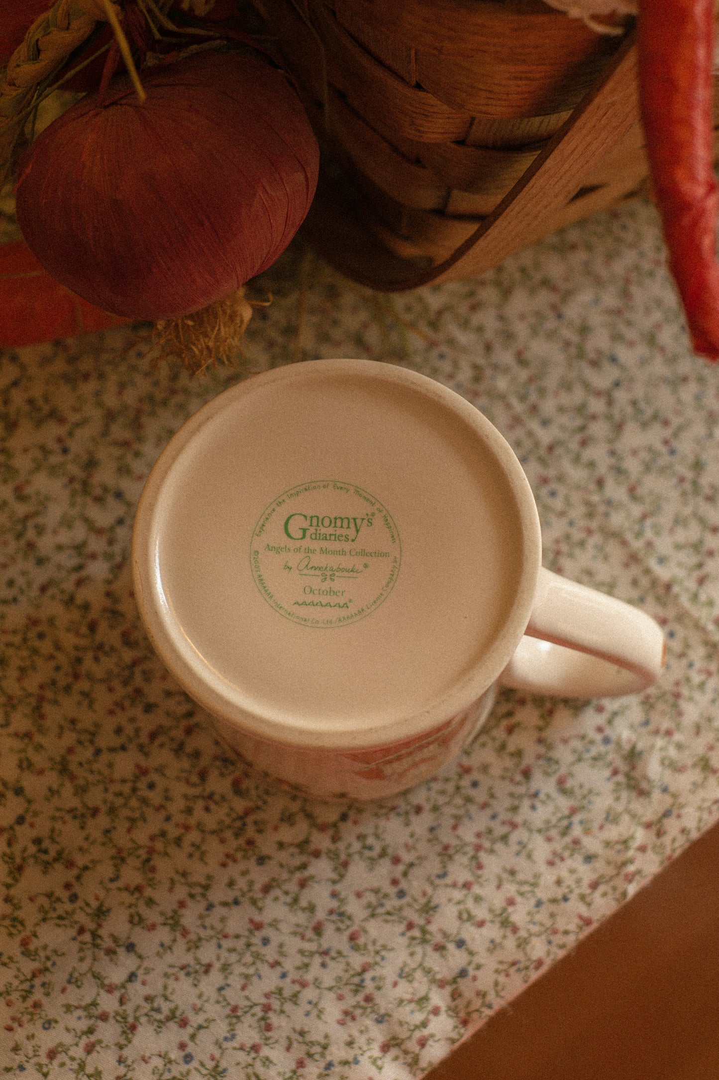 vintage cozy October mug