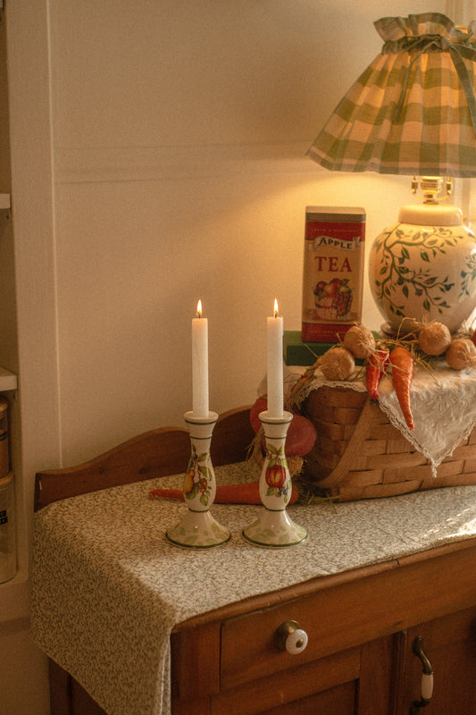vintage tapered candlestick set