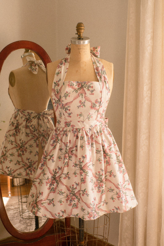 Handmade vintage inspired apron - high tea