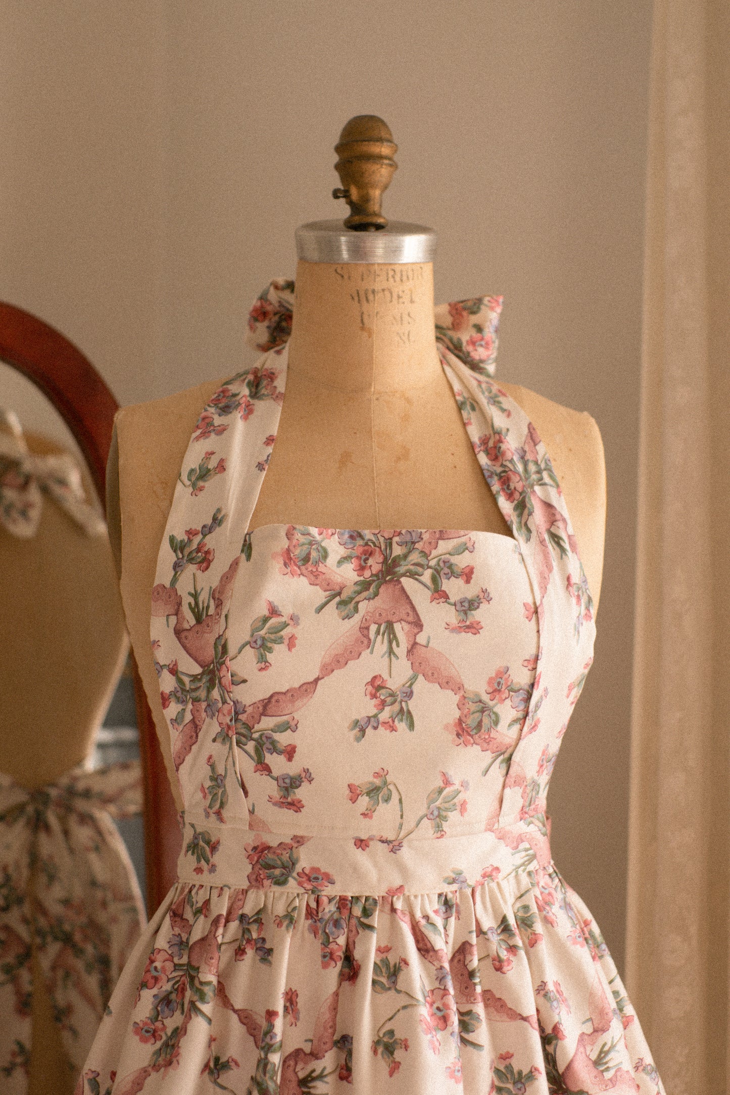 Handmade vintage inspired apron - high tea