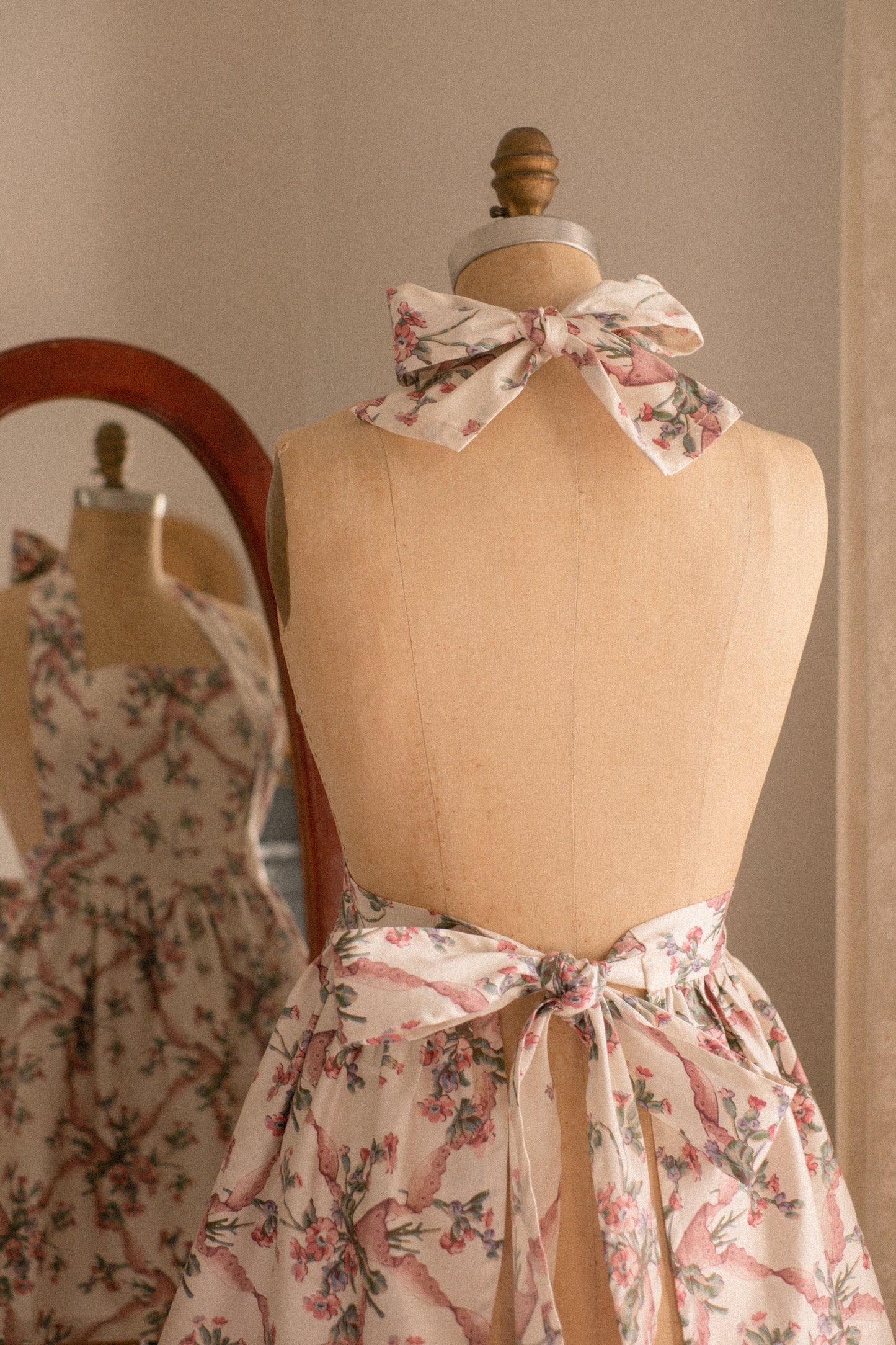 Handmade vintage inspired apron - high tea
