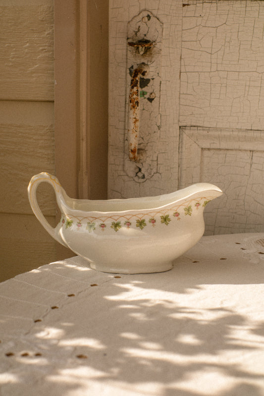 Vintage ceramic floral detailed serving dish