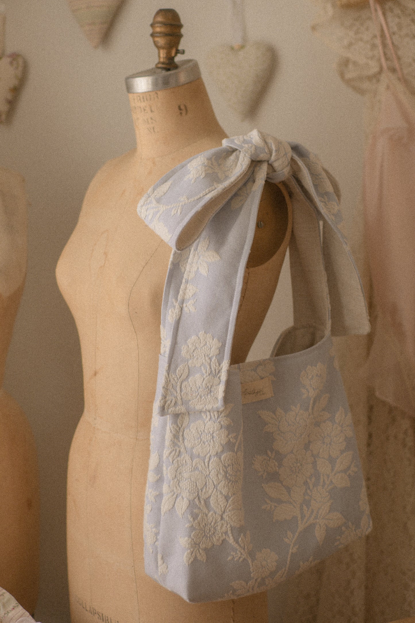 Handmade Ribbon reversible tote - Violet