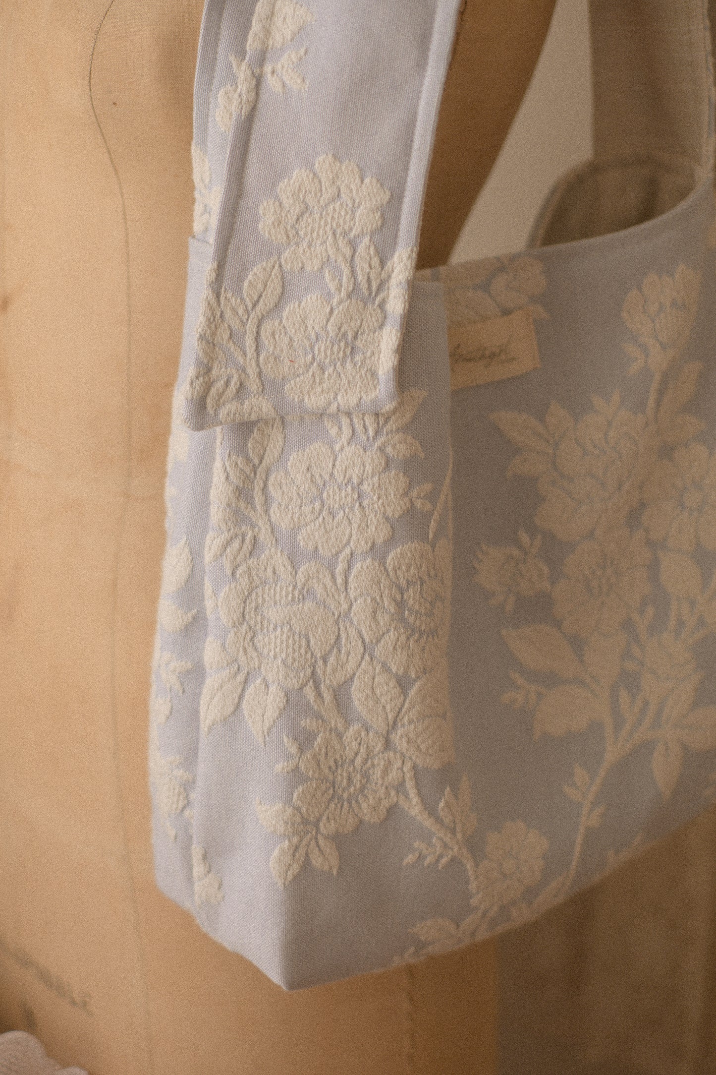 Handmade Ribbon reversible tote - Violet