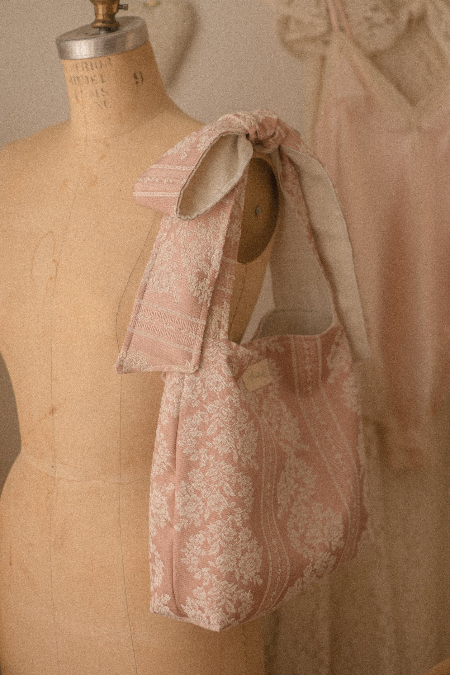 Handmade Ribbon reversible tote - Penelope