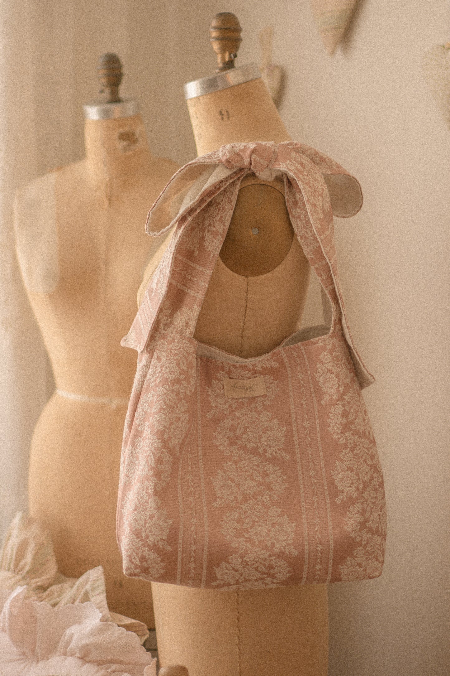 Handmade Ribbon reversible tote - Penelope