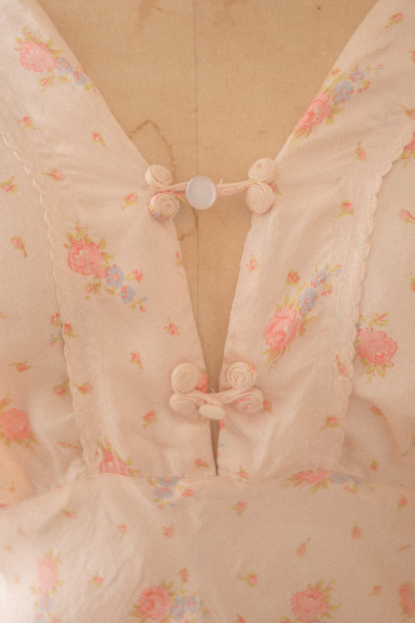Vintage floral silk pyjama set