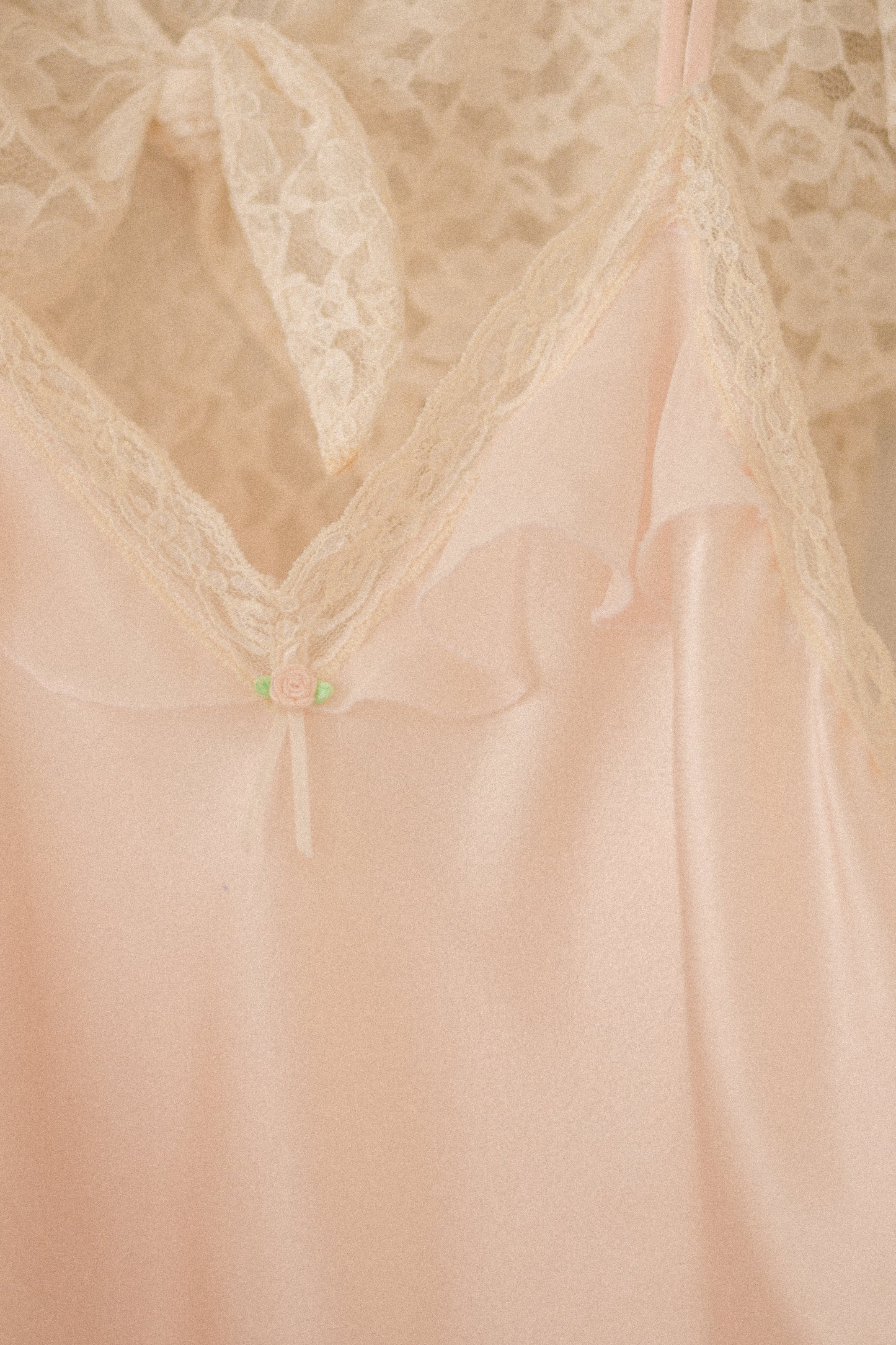 Vintage pink satin ruffled playsuit