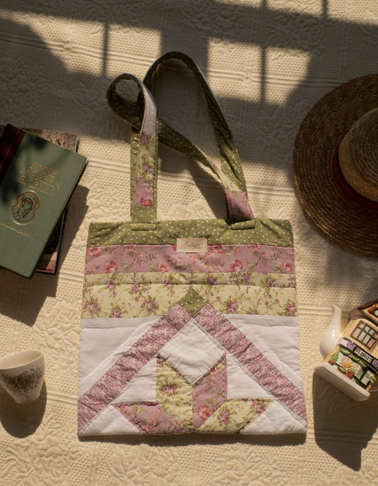 Handmade quilted reusable bag -  Lorelei ♡