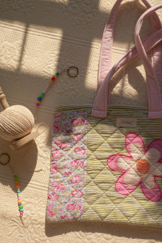 Handmade quilted reusable bag - Lisa♡