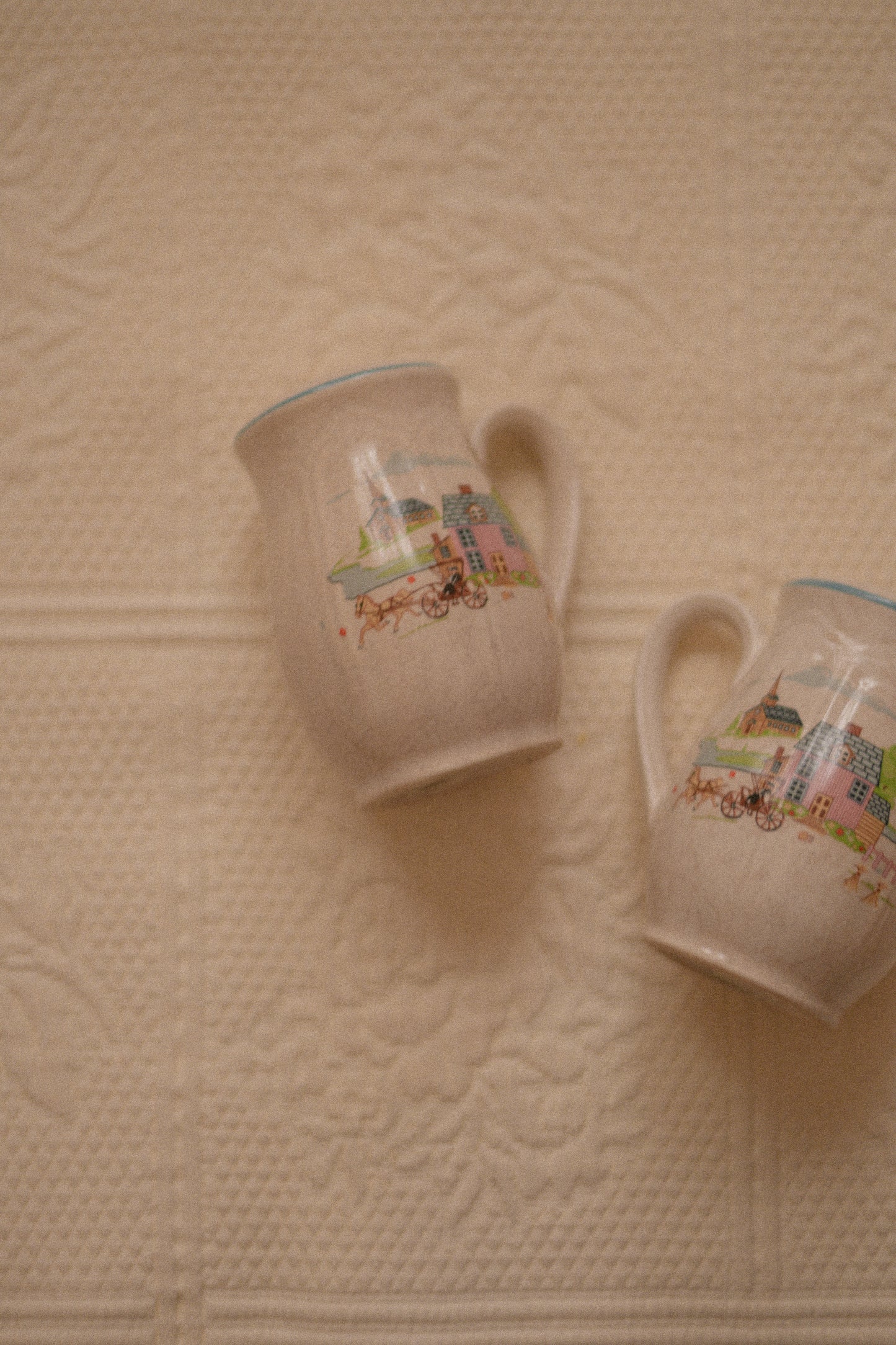 Vintage little cottage salt & pepper shaker set