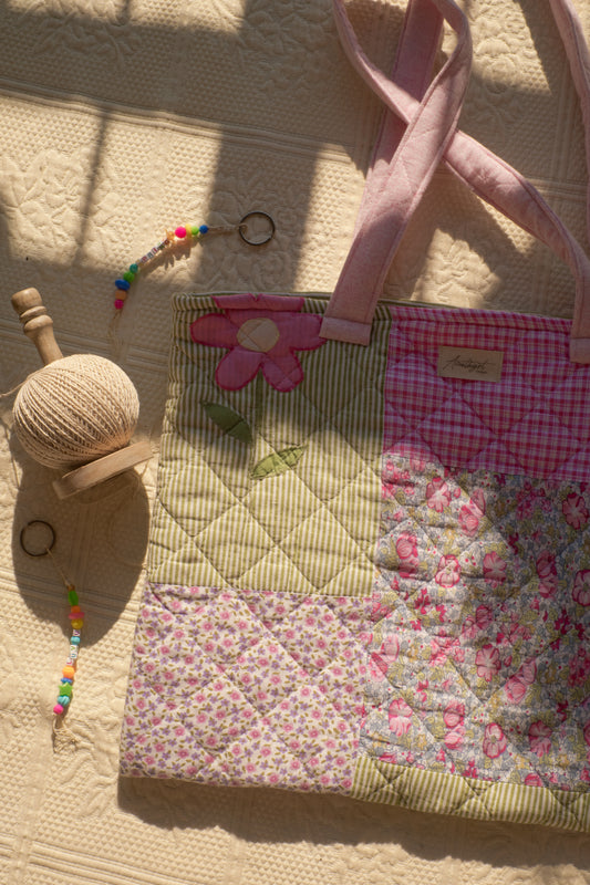 Handmade quilted reusable bag - Jane♡