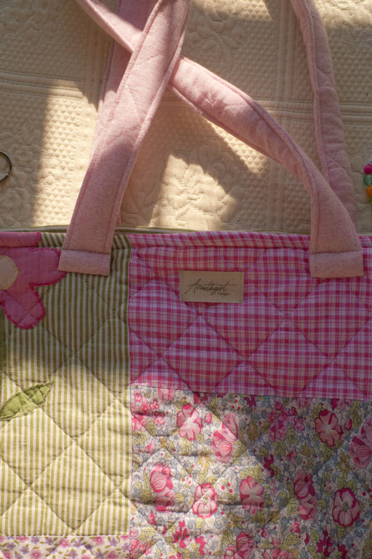 Handmade quilted reusable bag - Jane♡