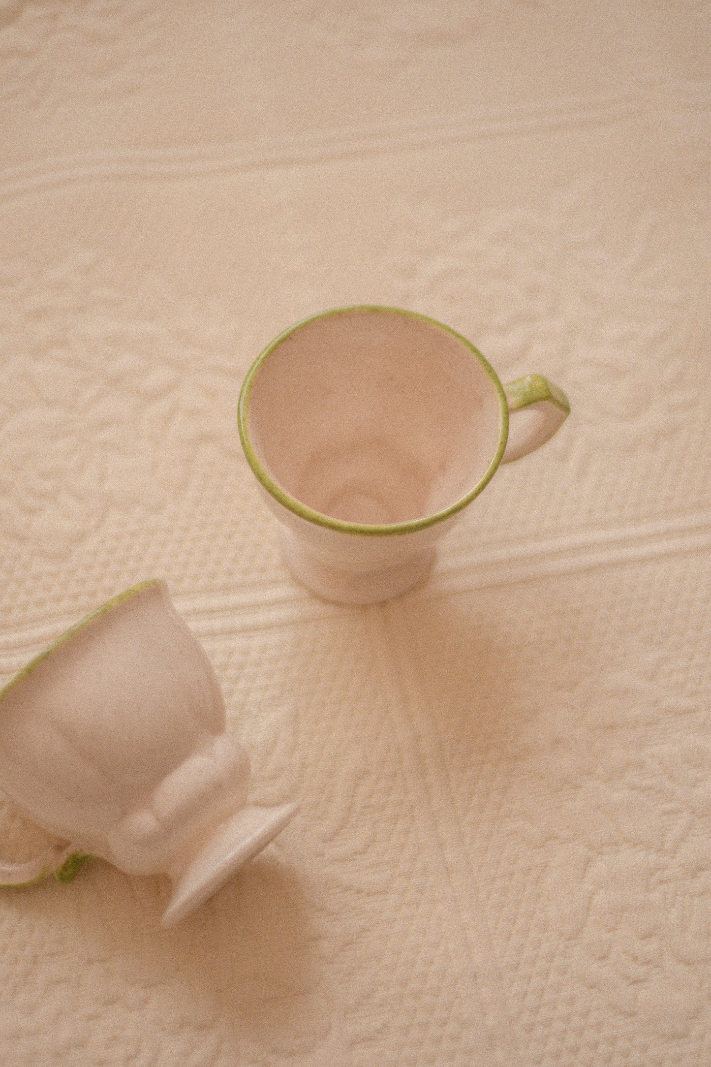 Vintage handmade pottery tea cup set